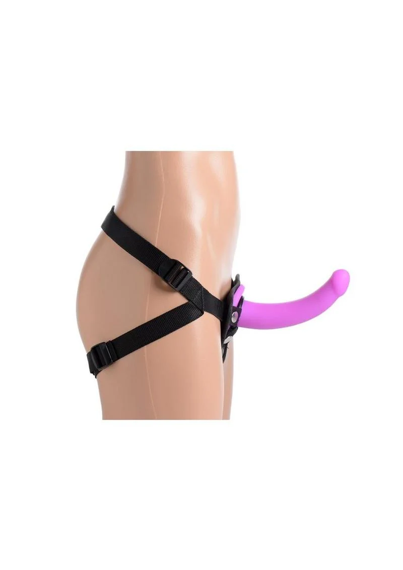 Strap U Navigator Silicone G-Spot 7in Dildo with Harness - Image 3