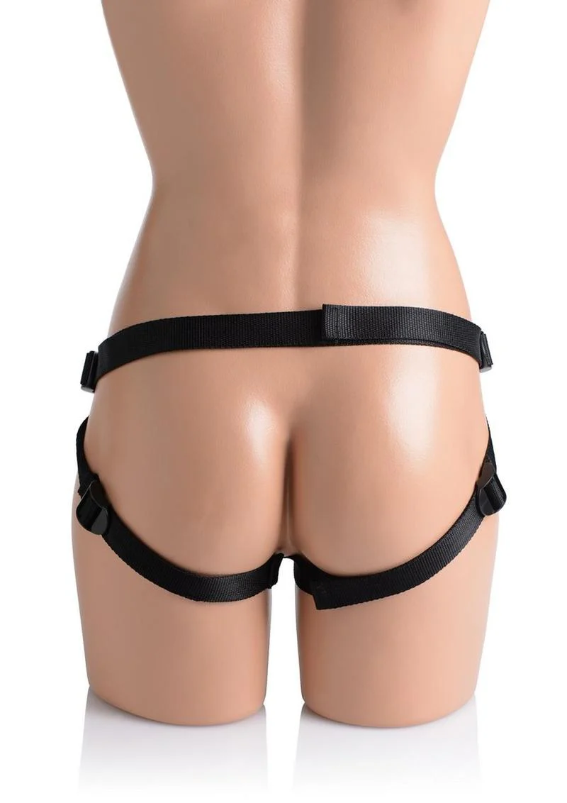 Strap U Pegged Pegging Silicone 5in Dildo with Harness - Image 4