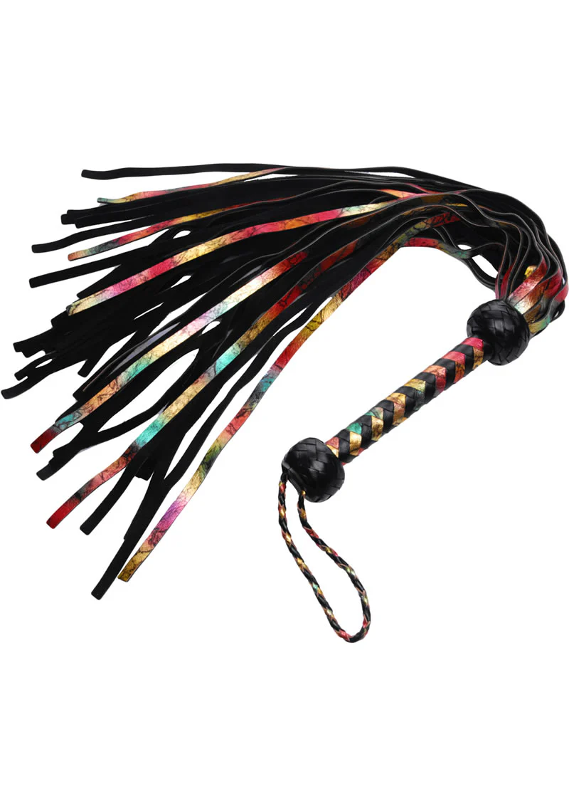 Strict Leather Rainbow Lambskin Flogger - Image 2