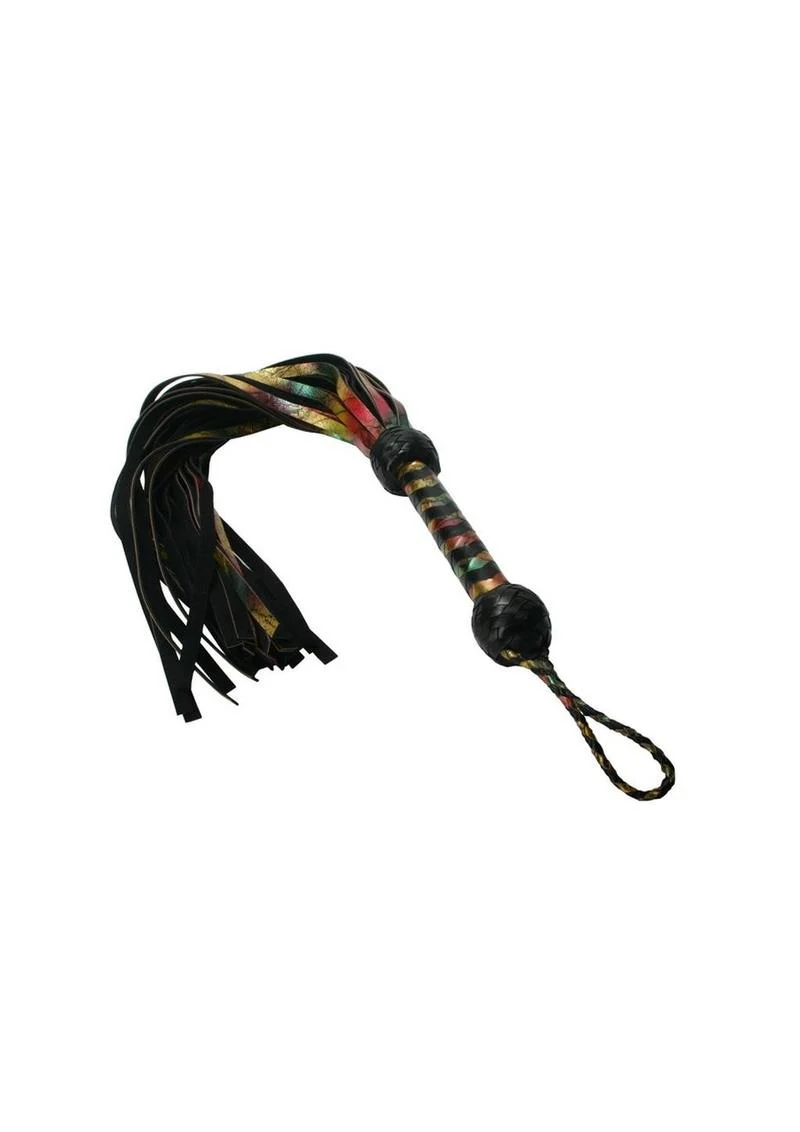 Strict Leather Rainbow Lambskin Flogger - Image 3