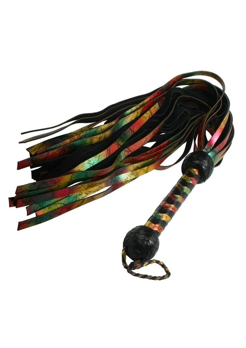 Strict Leather Rainbow Lambskin Flogger - Image 4