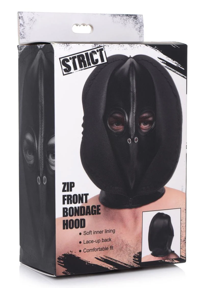 Strict Zip Front Bondage Hood - Image 2