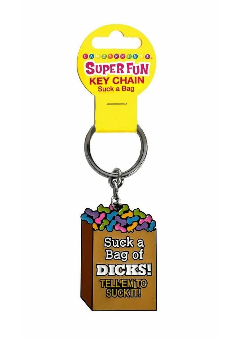 Super Fun Key Chain Suck A Bag Of Dicks - Image 2