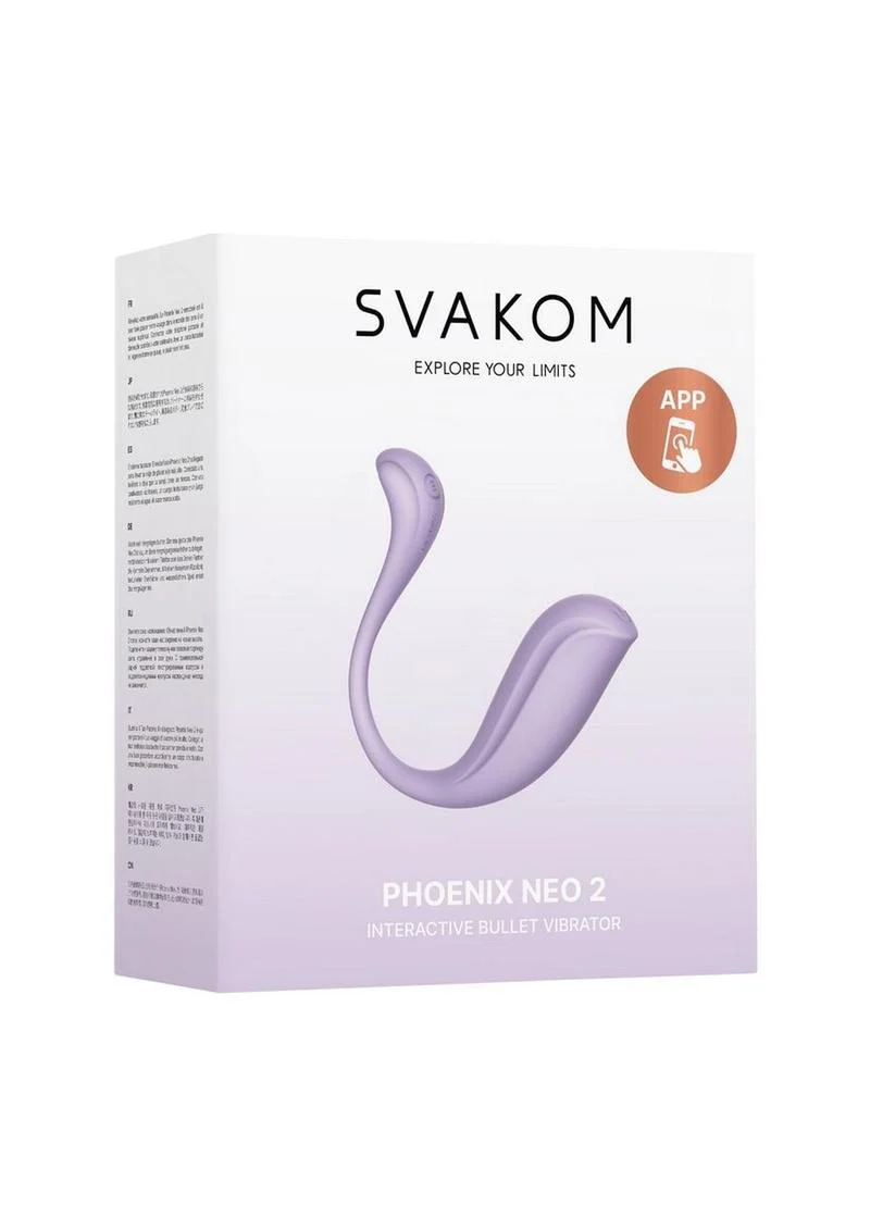 Svakom Phoenix Neo 2 Interactive Rechargeable Silicone Bullet Vibrator with Remote Control - Image 2