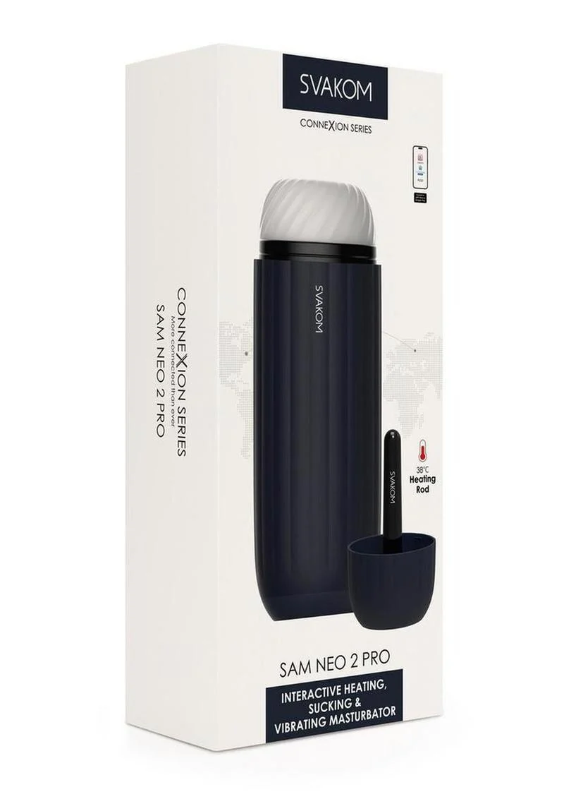 Svakom Sam Neo 2 Pro Silicone Interactive Rechargeable Heating Masturbator - Image 2