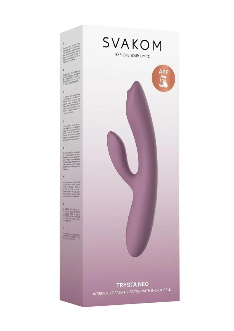 Svakom Trysta Neo Rechargeable App Compatible Silicone Rabbit Vibrator - Image 2