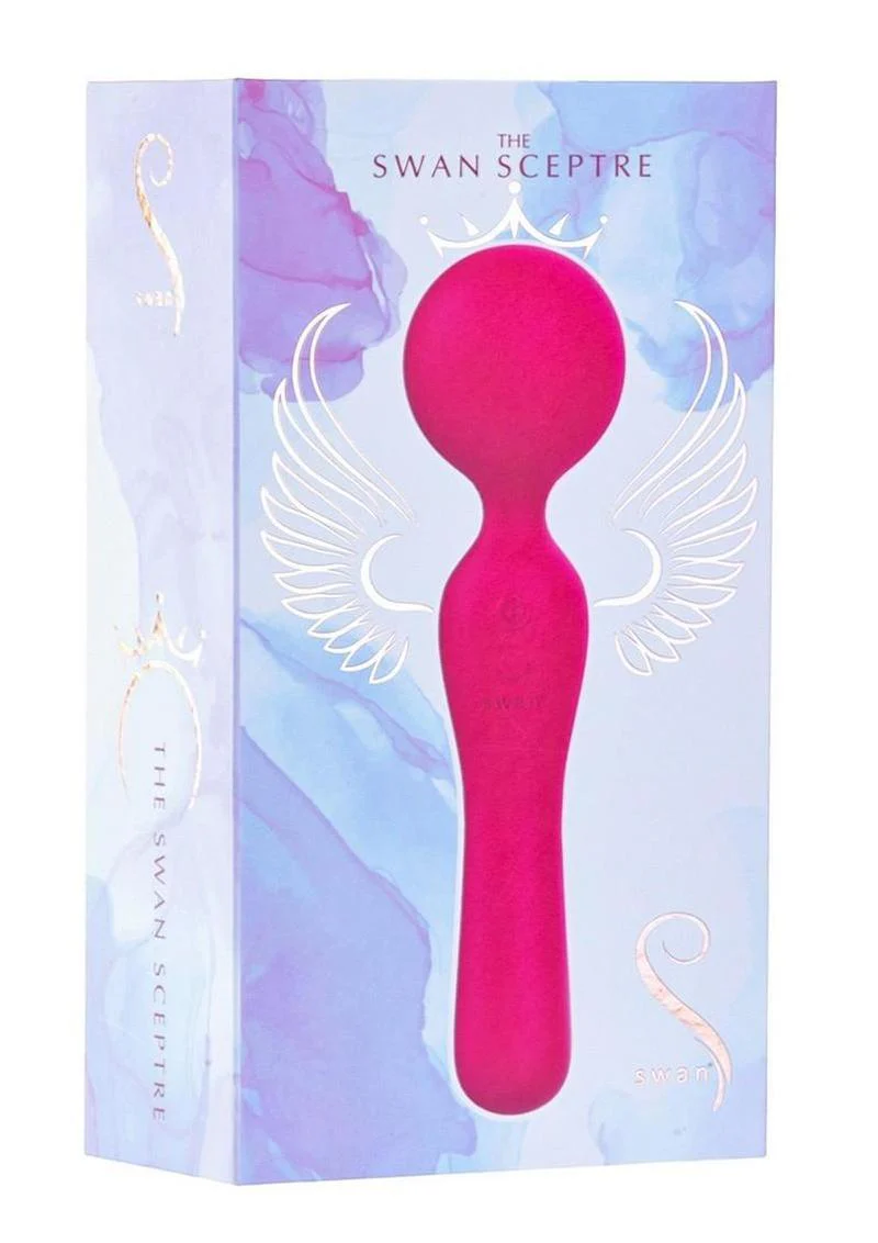 Swan The Swan Sceptre Rechargeable Silicone Dual End Wand Massager - Image 2