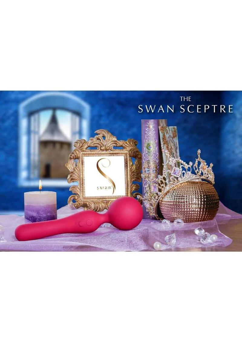 Swan The Swan Sceptre Rechargeable Silicone Dual End Wand Massager - Image 4