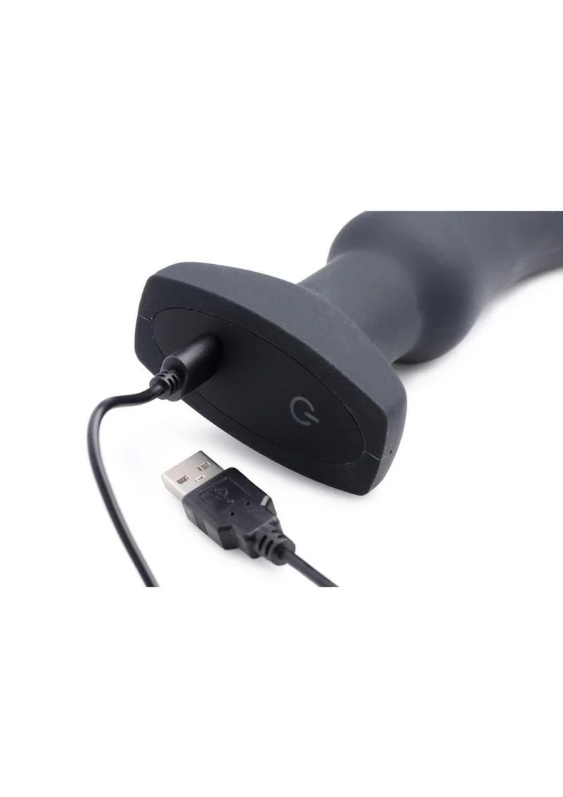 Swell Inflatable Rechargeable Silicone Vibrating Curved Anal Plug - Image 3