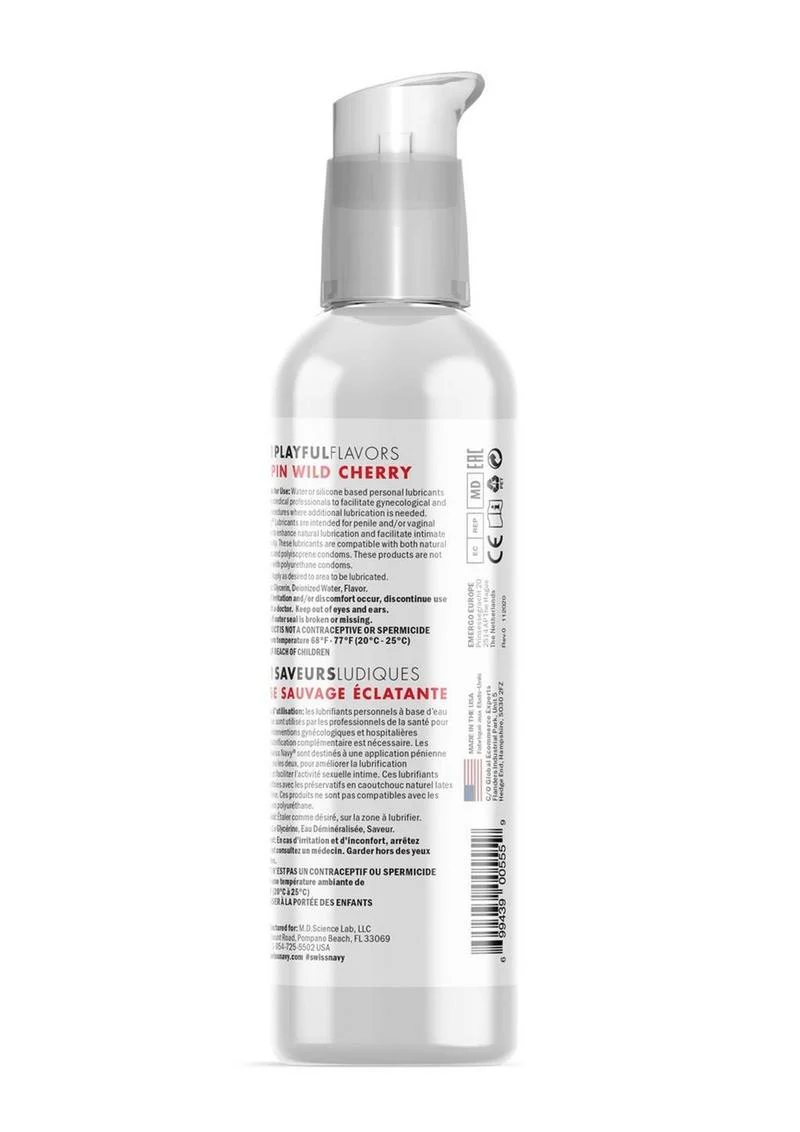 Swiss Navy 4 In 1 Flavored Lubricant 4oz - Poppin Wild Cherry - Image 3