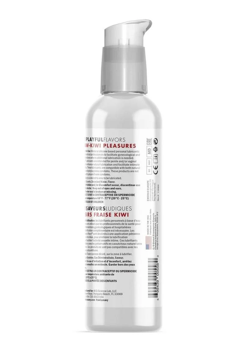 Swiss Navy 4 In 1 Flavored Lubricant 4oz - Strawberry/Kiwi Pleasure - Image 3