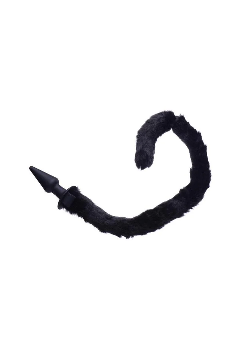 Tailz Black Cat Tail Anal Plug and Mask - Image 4