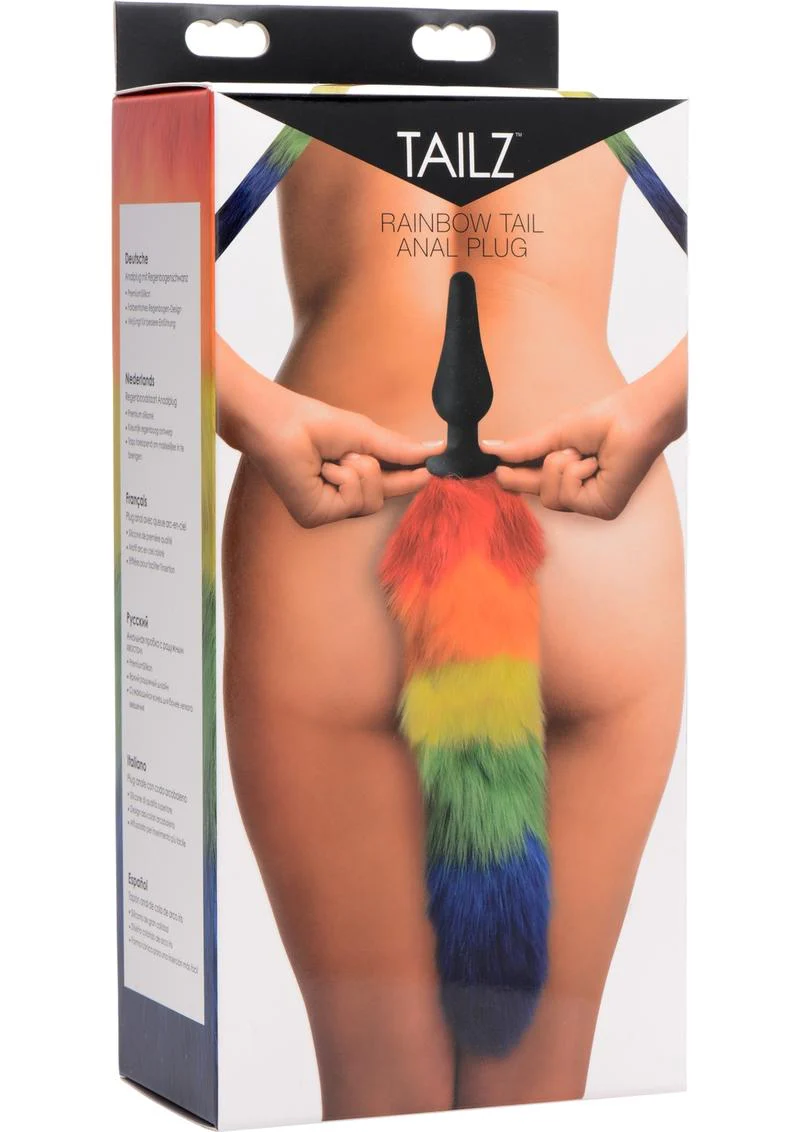 Tailz Rainbow Tail Silicone Butt Plug - Image 2