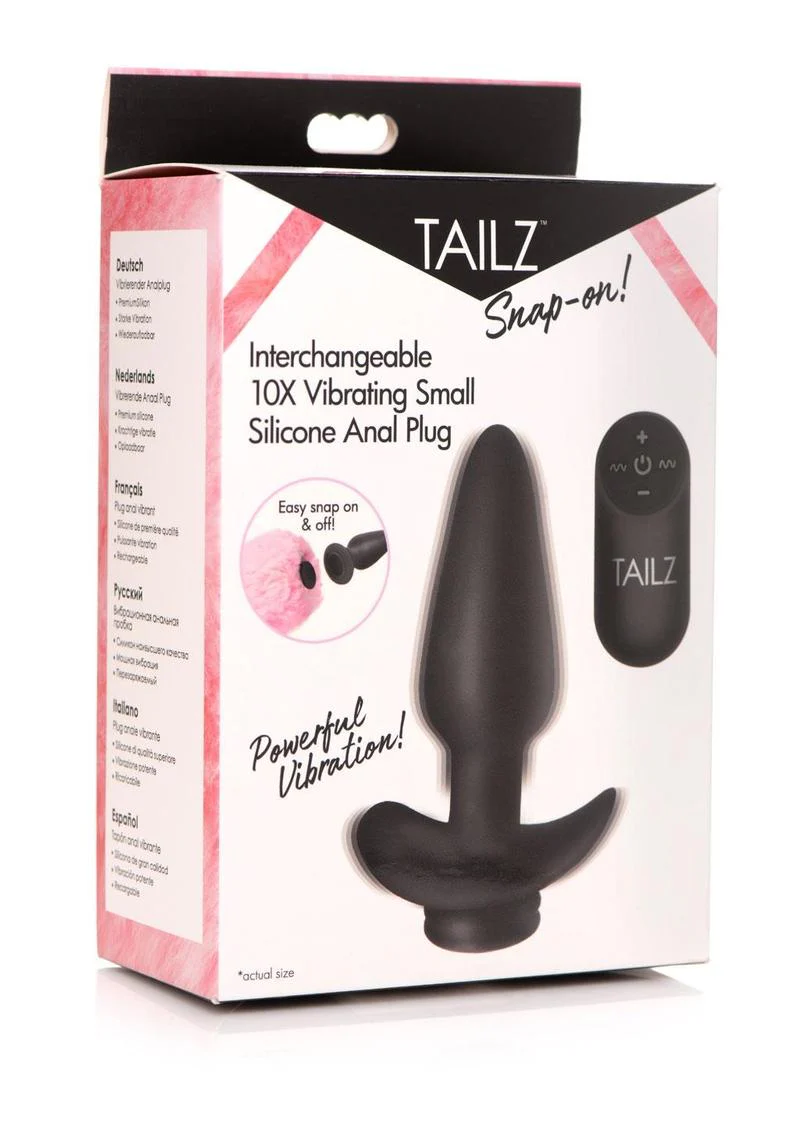 Tailz Snap-On 10x Rechargeable Silicone Anal Plug with Remote Control - Image 5
