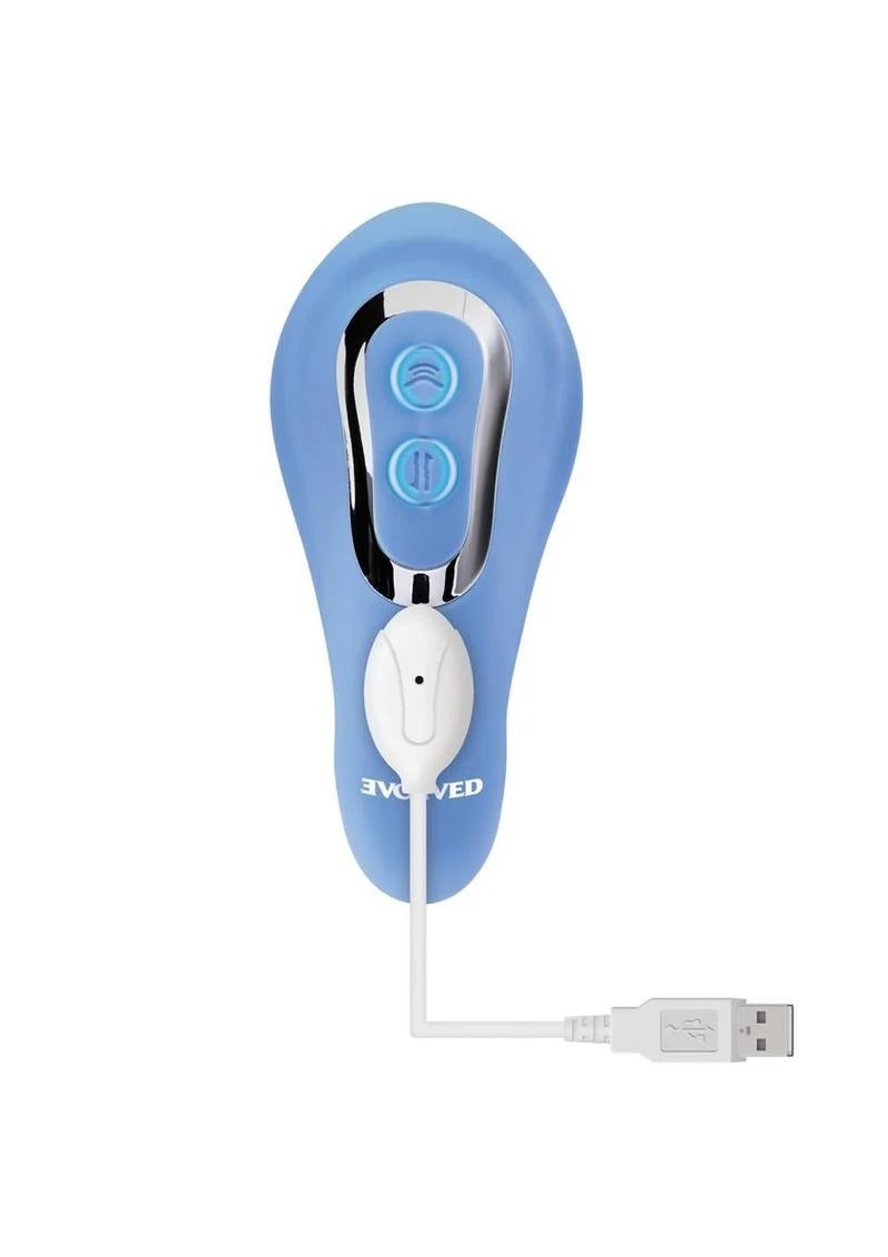 Tap and Thrust Rechargeable Silicone Vibrator with Clitoral Stimulation - Image 4