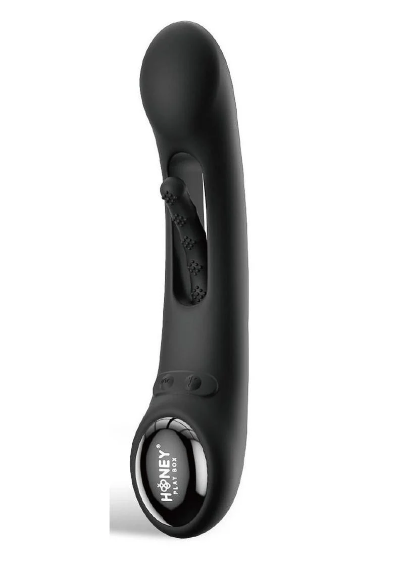 Tempo Pressure Sensing App Controlled Kinky Finger Tapping Rechargeable Silicone G-Spot Vibrator - Image 3