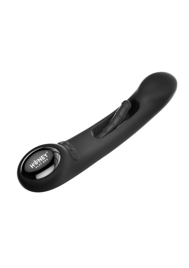 Tempo Pressure Sensing App Controlled Kinky Finger Tapping Rechargeable Silicone G-Spot Vibrator - Image 4