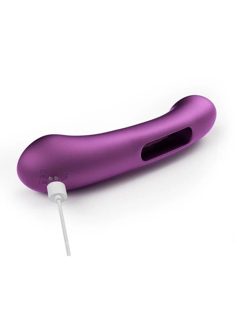 Tempo Pressure Sensing App Controlled Kinky Finger Tapping Rechargeable Silicone G-Spot Vibrator - Image 7