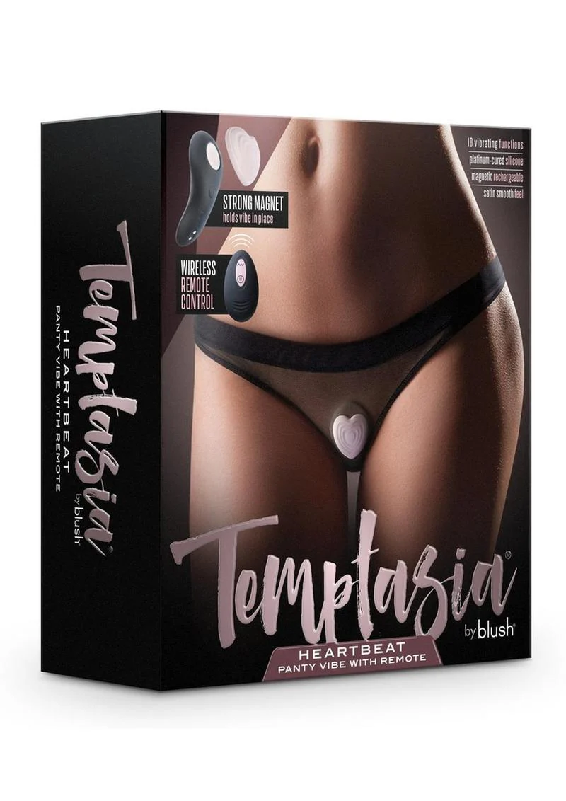 Temptasia Heartbeat Rechargeable Silicone Panty Vibe with Remote - Image 2
