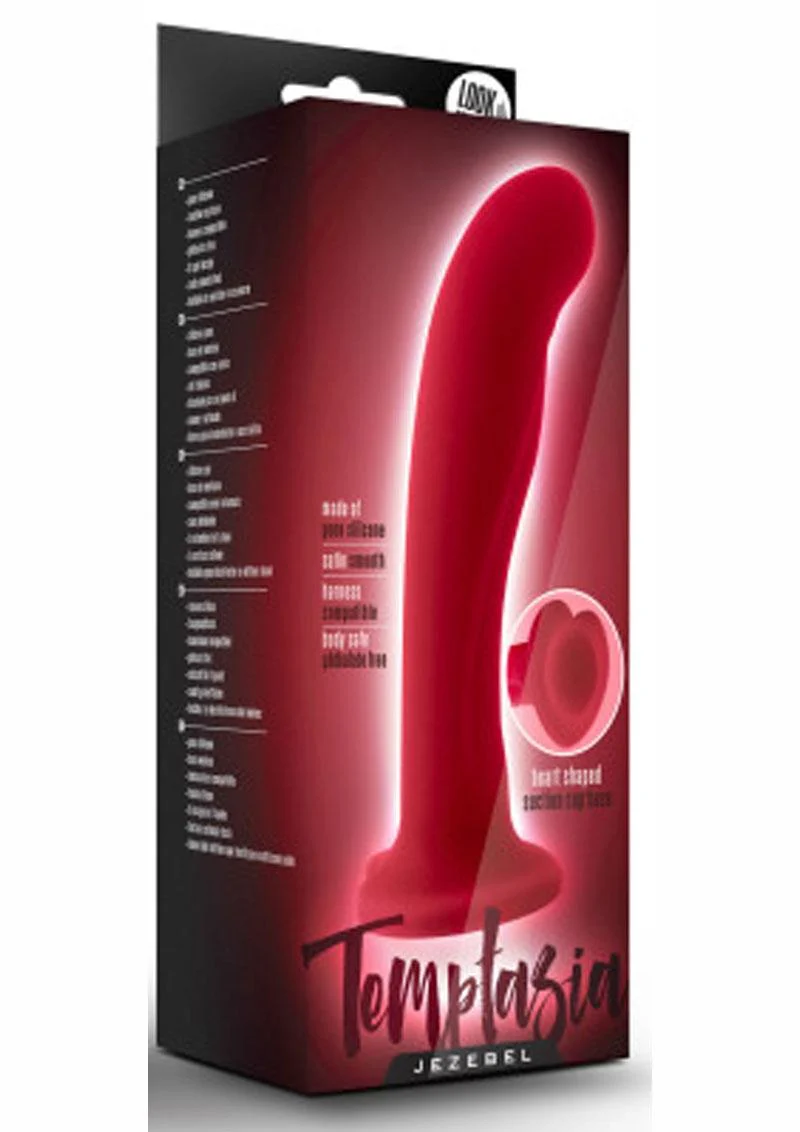 Temptasia Jezebel Silicone Dildo 6in - Crimson - Image 2