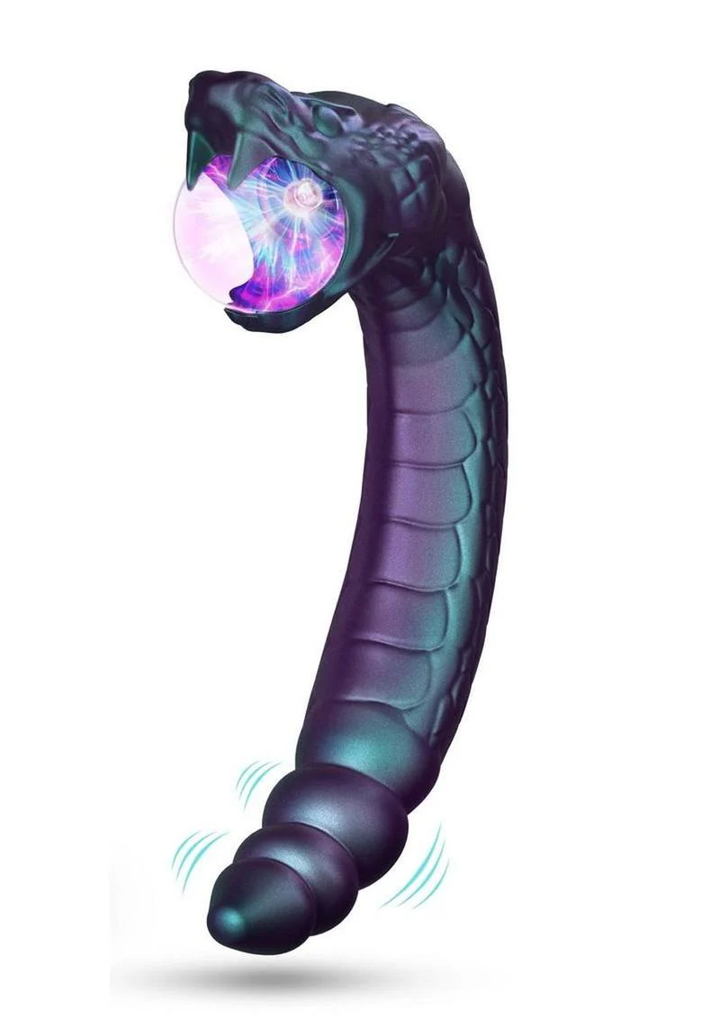 Temptasia Rattle Snake Rechargeable Vibrator - Dark Millenia - Image 3