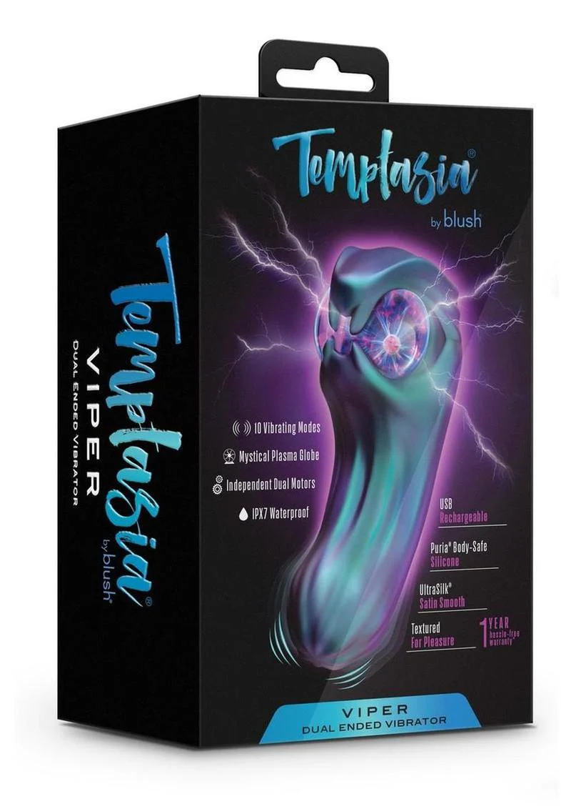 Temptasia Viper Rechargeable Dual End Vibrator - Dark Millenia - Image 2