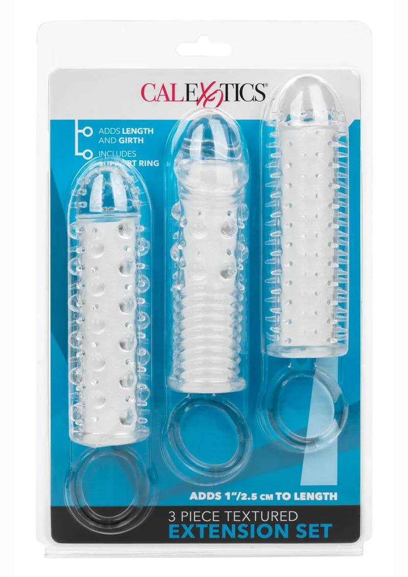 Textured Extension Set Penis Sleeves - Image 2