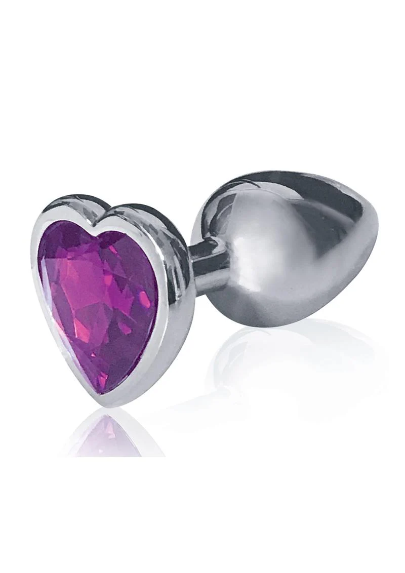 The 9's - The Silver Starter Bejeweled Heart Stainless Steel Plug - Image 3
