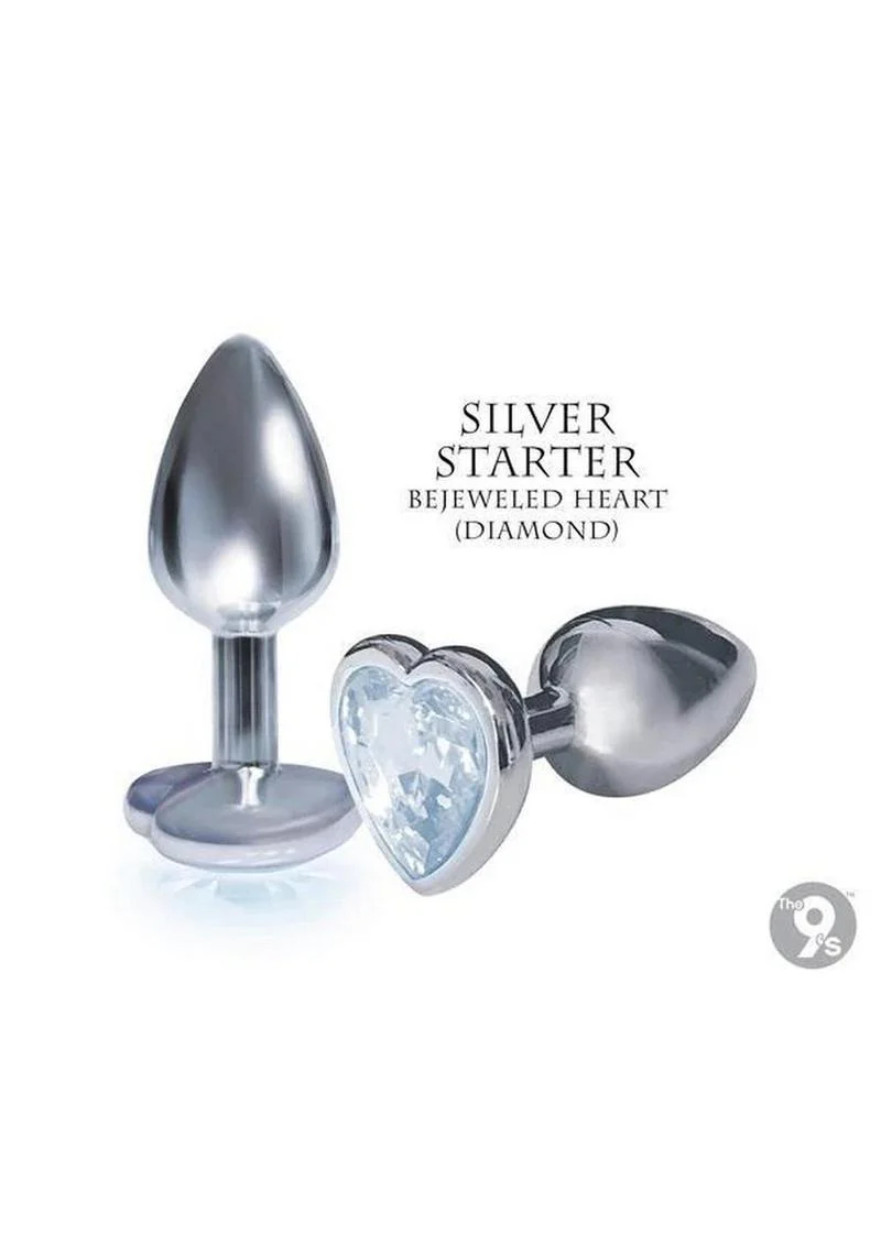 The 9's - The Silver Starter Bejeweled Heart Stainless Steel Plug - Image 5
