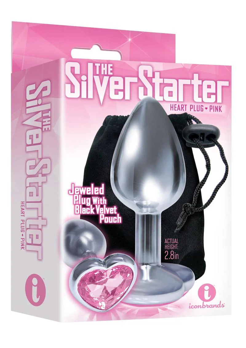 The 9's - The Silver Starter Bejeweled Heart Stainless Steel Plug - Image 6