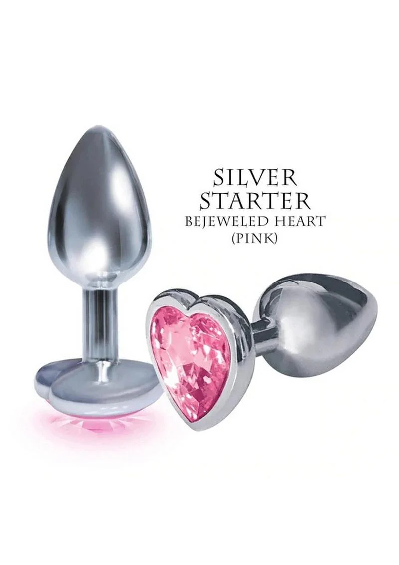 The 9's - The Silver Starter Bejeweled Heart Stainless Steel Plug - Image 7