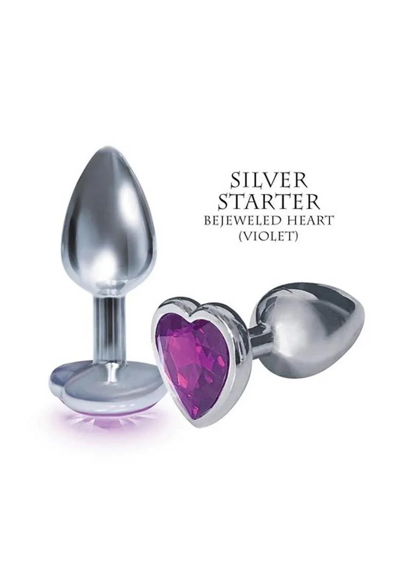 The 9's - The Silver Starter Bejeweled Heart Stainless Steel Plug - Image 9