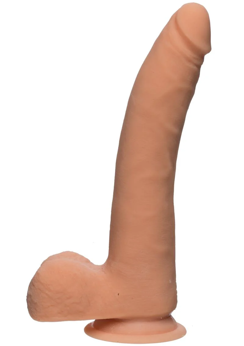 The D Realistic D Ultraskyn Slim Dildo with Balls - Image 2