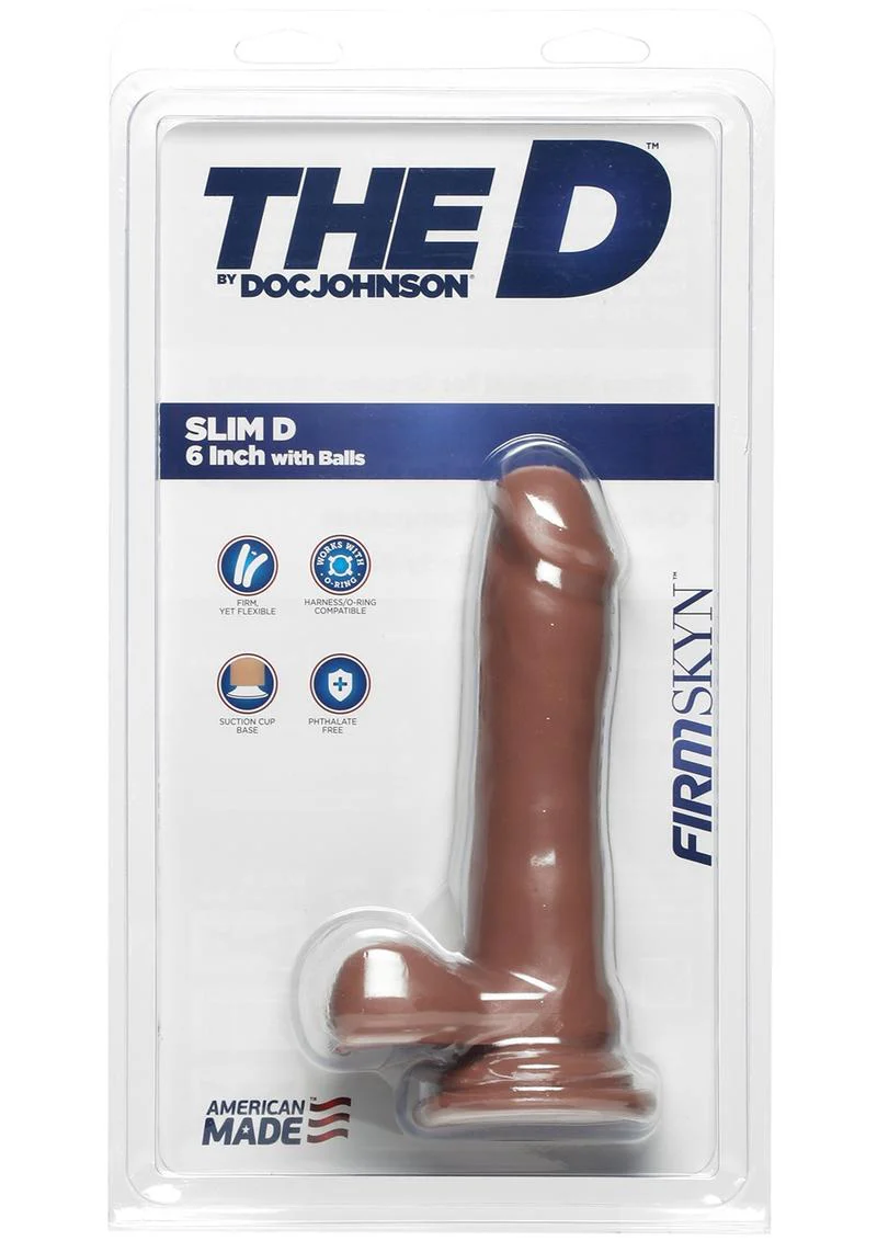 The D Slim D Firmskyn Dildo with Balls - Image 3
