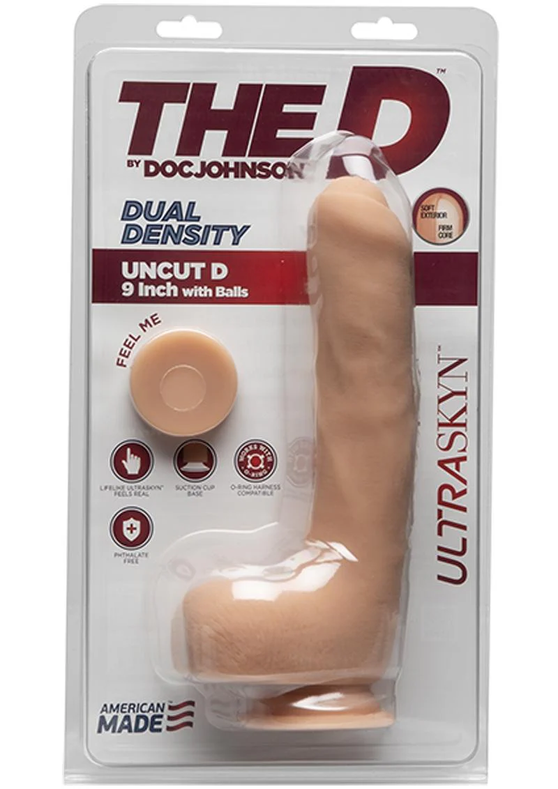 The D Uncut D Ultraskyn Dildo with Balls - Image 2