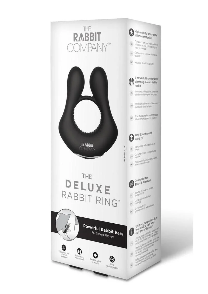 The Deluxe Rabbit Ring Rechargeable Silicone Couples Ring - Image 2