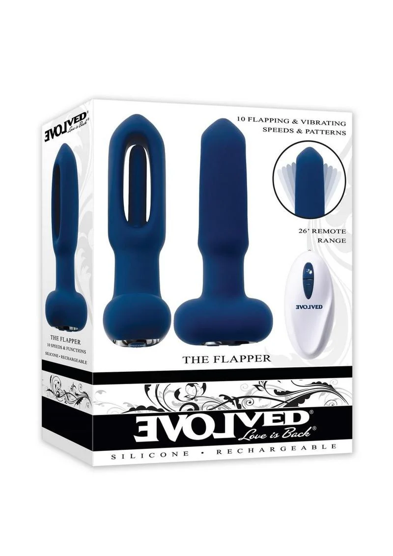 The Flapper Rechargeable Silicone Anal Plug with Remote Control - Image 2