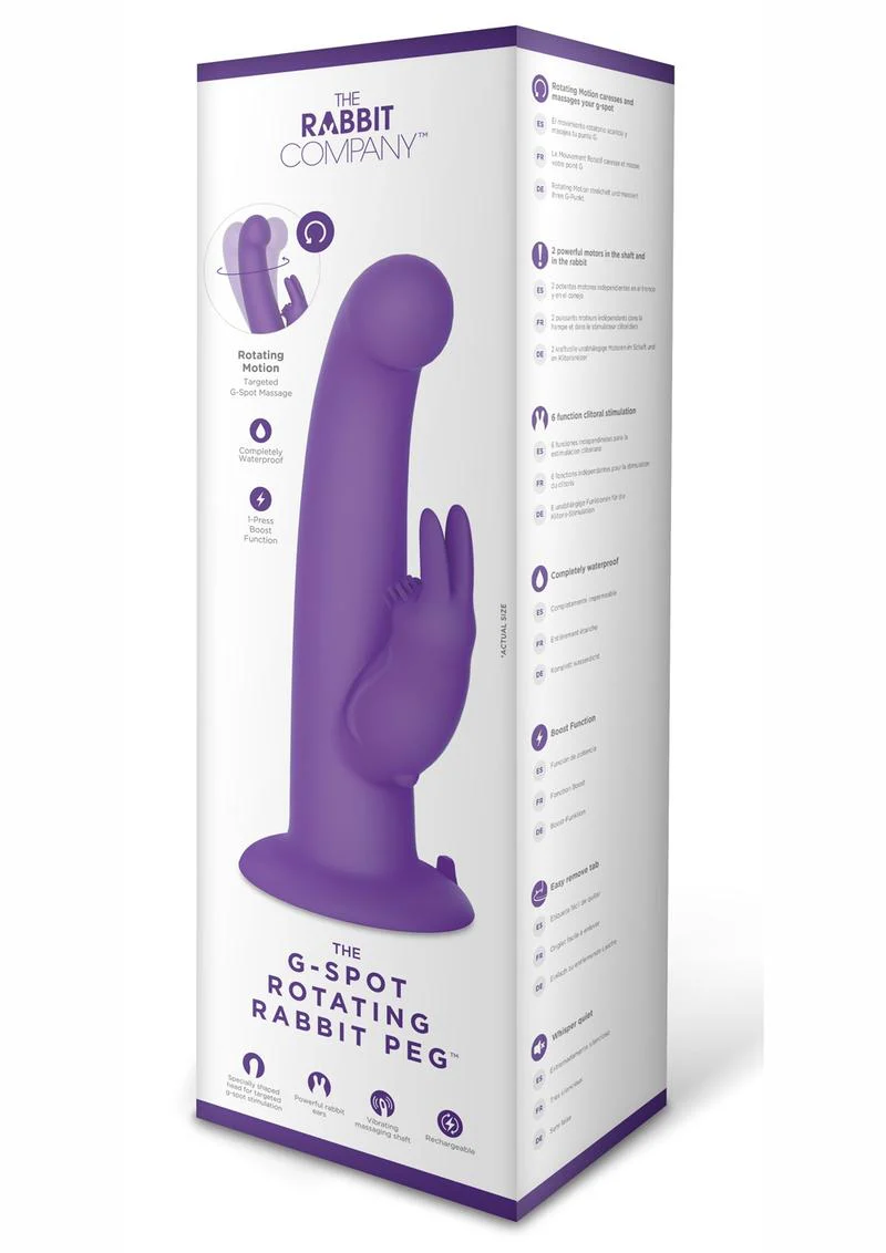 The G-Spot Rotating Rabbit Peg Rechargeable Silicone Vibrator - Image 2