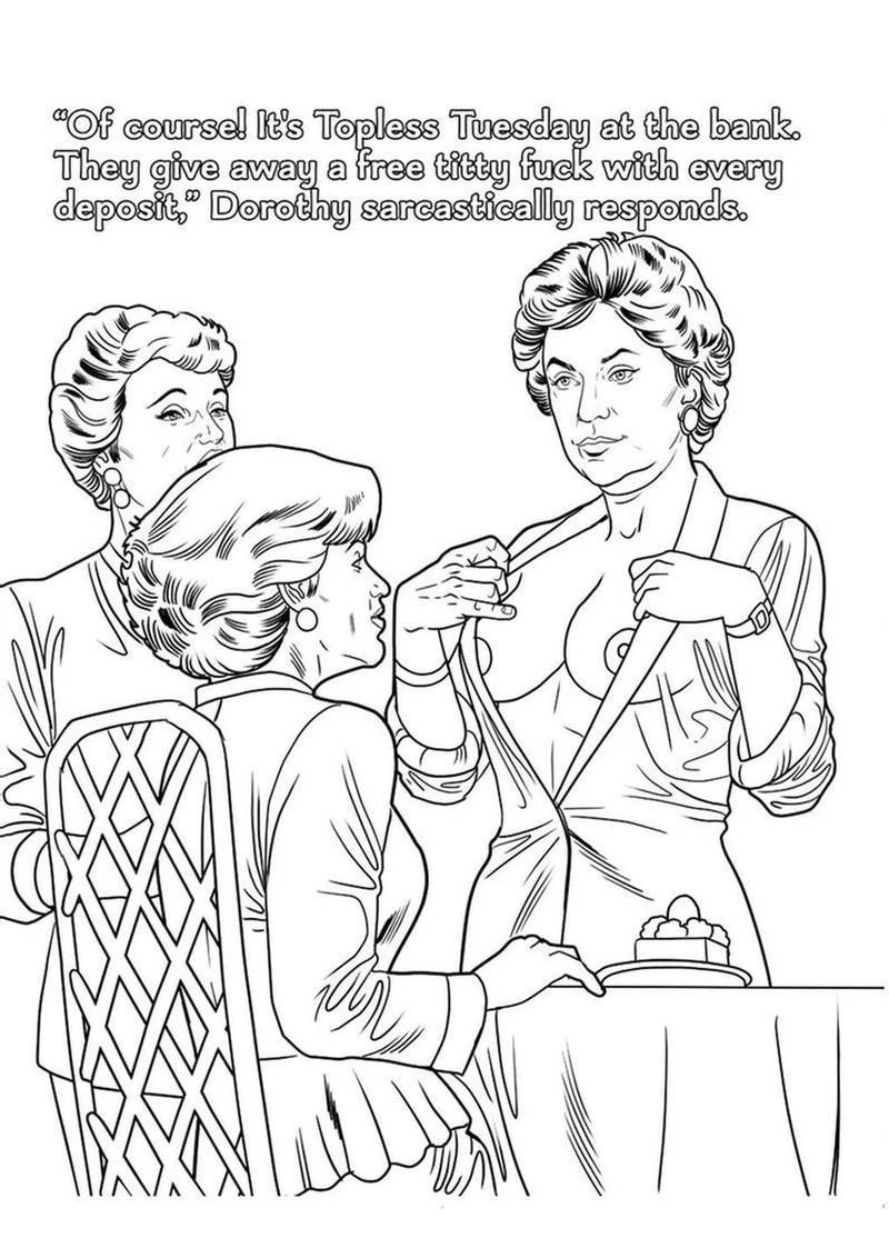 The Golden Gilfs Porn Parody Coloring Book - Image 3