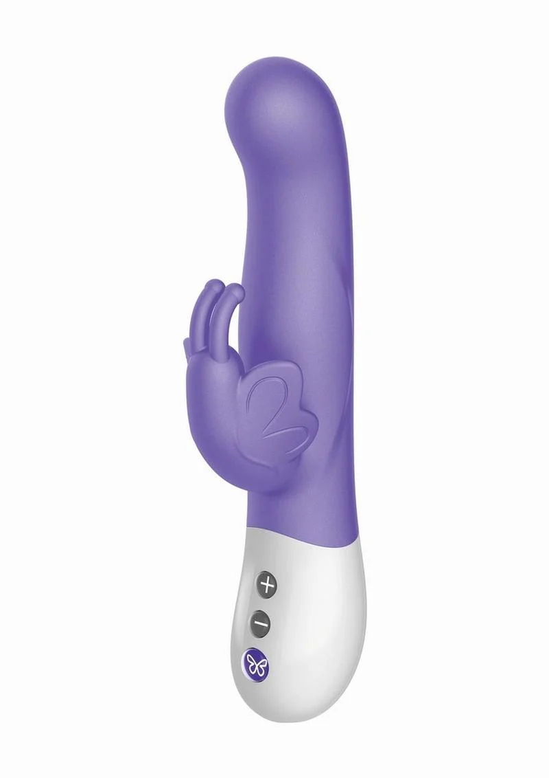 The Vibrating Dual Stim Butterfly Silicone Rechargeable Rabbit Vibrator - Image 3