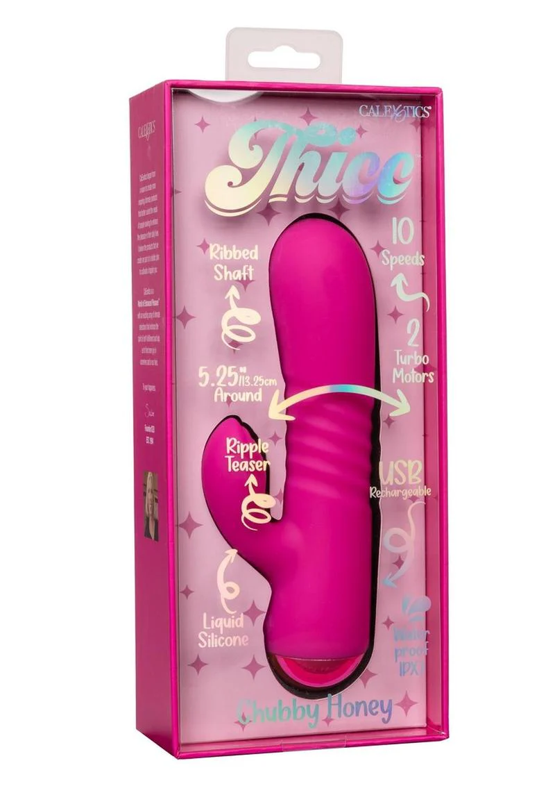 Thicc Chubby Honey Dual Motor Vibrator with Clitoral Stimulator - Image 2