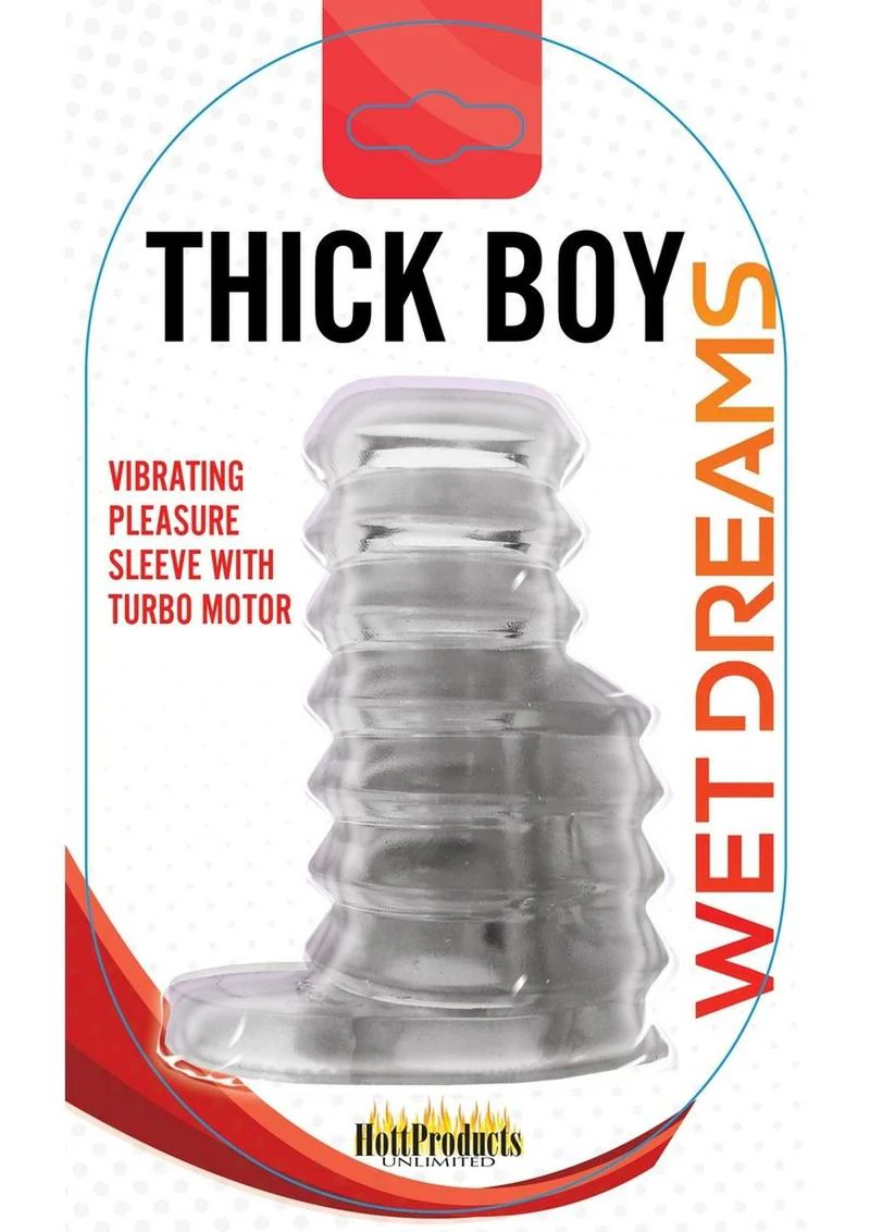 Thick Boy Vibrating Pleasure Sleeve with Turbo Motor Waterproof - Image 2