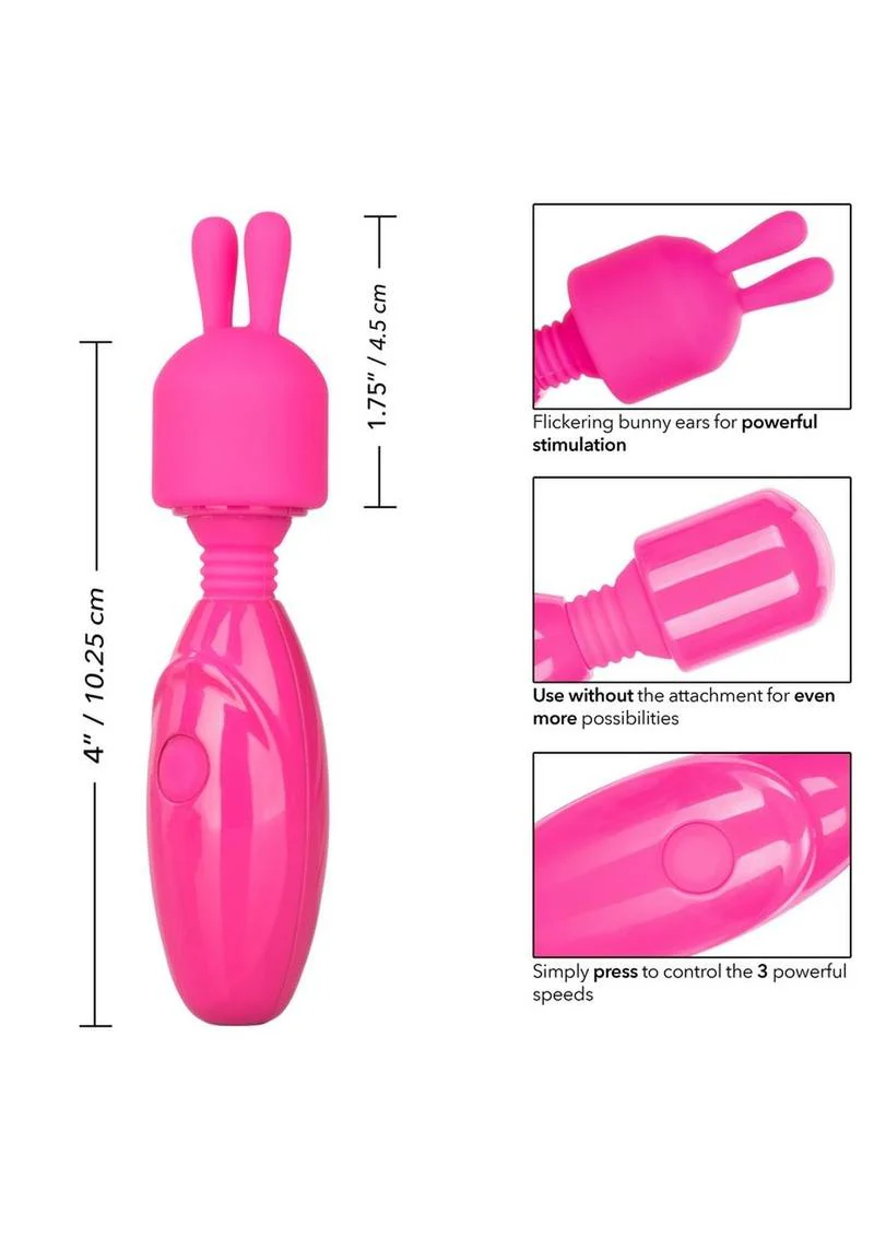 Tiny Teasers Bunny USB Rechargeable Mini Vibrator Silicone Rabbit Head Waterproof - Image 4