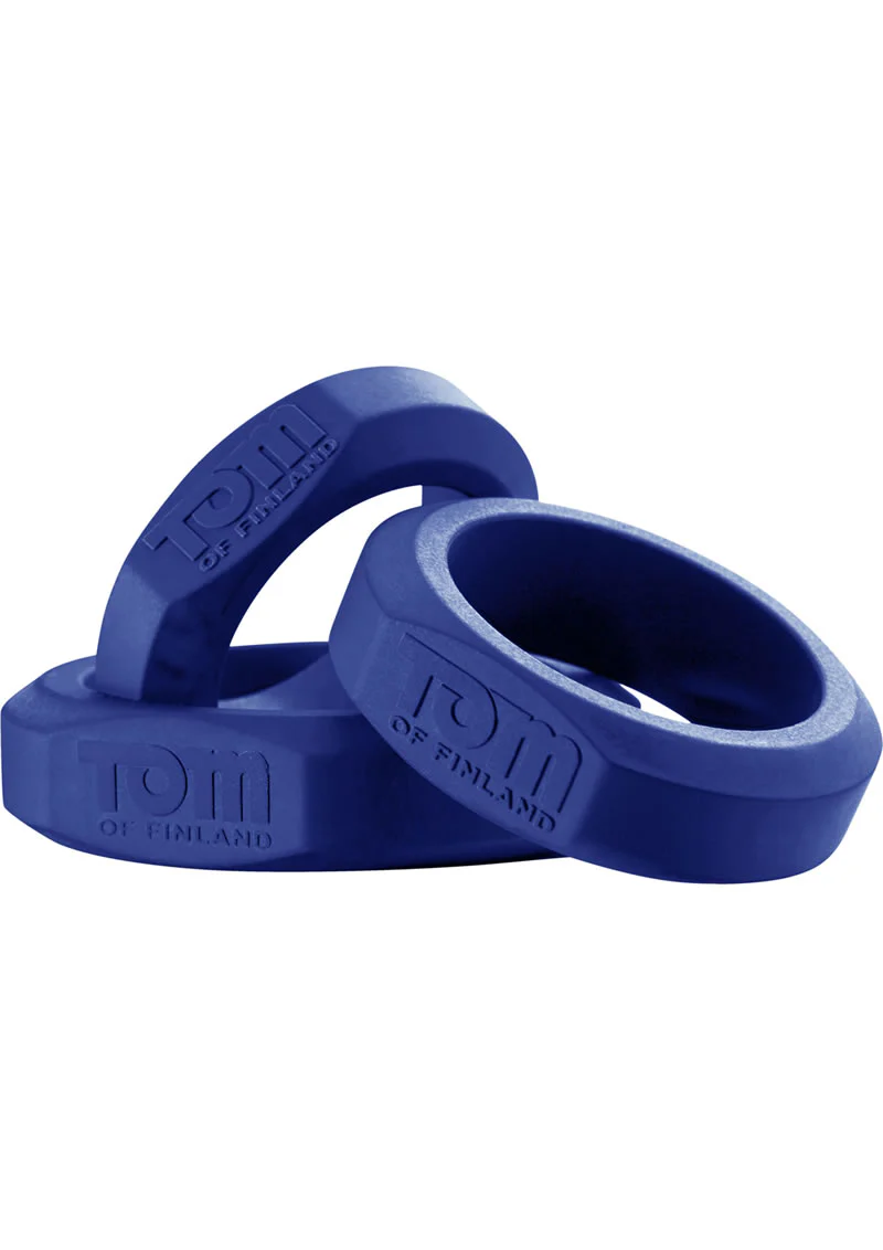 Tom Of Finland 3 Piece Silicone Cock Ring - Image 2