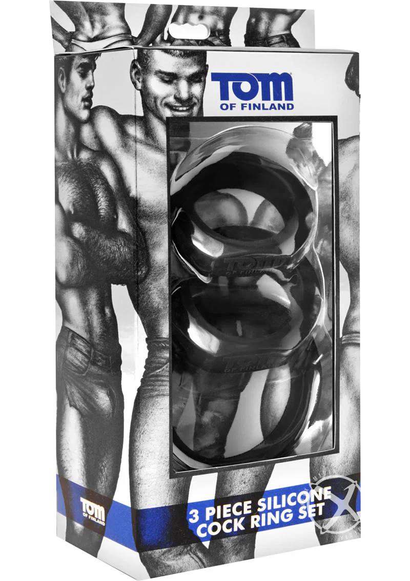 Tom Of Finland 3 Piece Silicone Cock Ring - Image 3