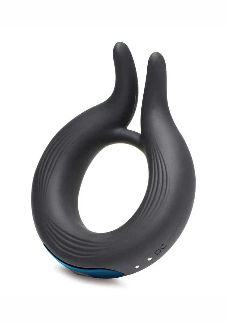 Trinity Men 10x Cock Viper Dual Stimulating Rechargeable Silicone Cock Ring