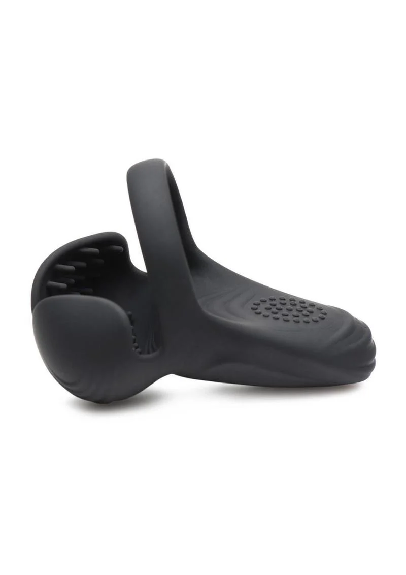 Trinity Men 10x Silicone Cock and Ball Ring with Taint Stim and Remote Control - Image 3