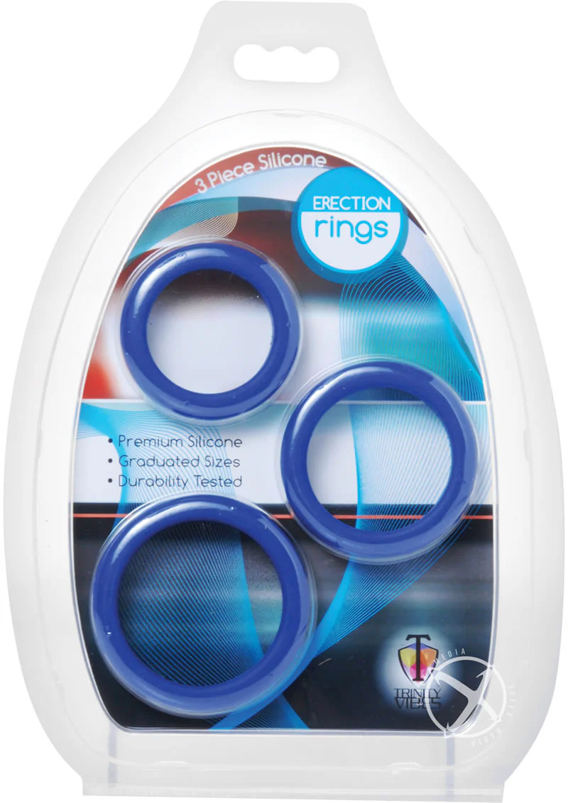 Trinity Men 3 Piece Silicone Erection Rings - Image 2