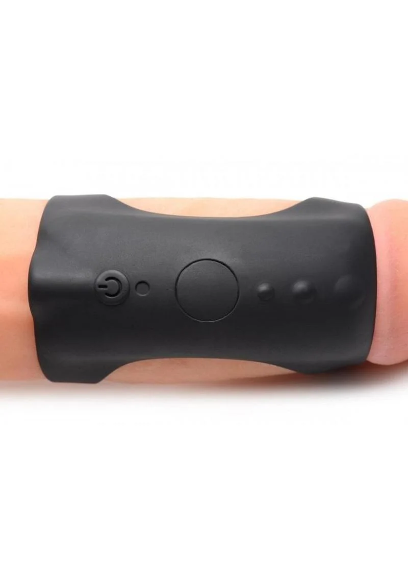 Trinity Men 7x G-Shaft Silicone Rechargeable Cock Ring with Remote Control - Image 3