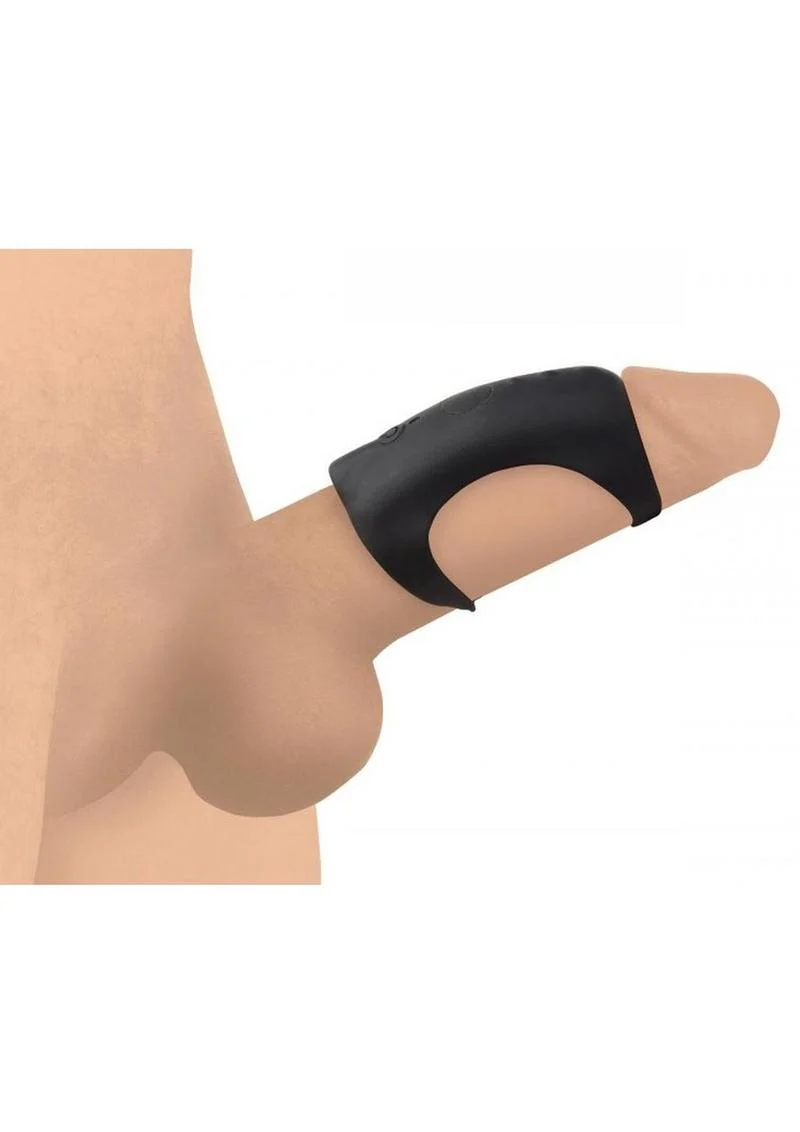 Trinity Men 7x G-Shaft Silicone Rechargeable Cock Ring with Remote Control - Image 4